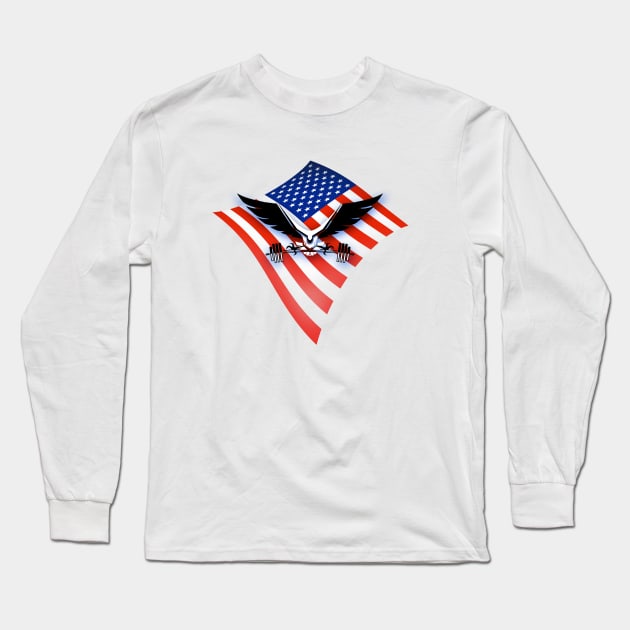 US Strong America Strong Long Sleeve T-Shirt by DDGraphits